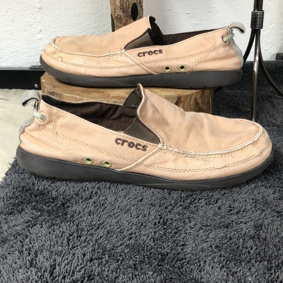 Crocs canvas slip on shoes mens 9 - Picture 2 of 6
